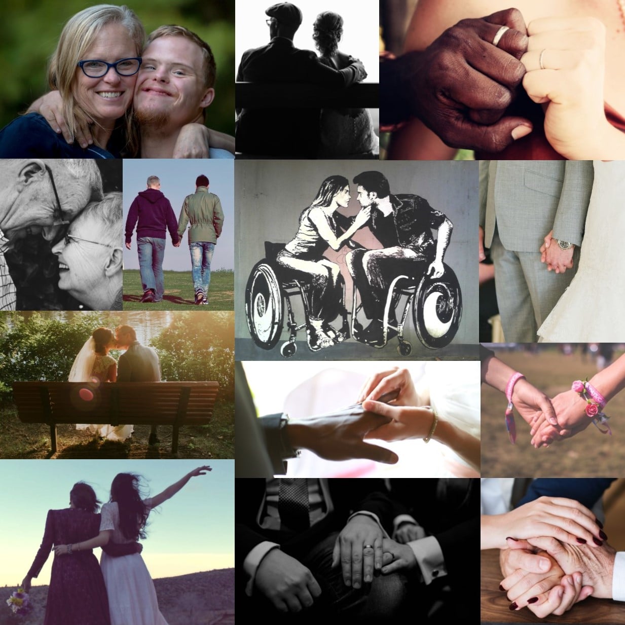 L'amour n'a pas d'âge, de sexe, de couleur de peau, d'origine, ni de religion. Il fait également fit des handicaps, des différences qu'il transforme souvent en forces. C'est ainsi que que je perçois l'amour qui lie les personnes qui s'unissent sous mes yeux lors qu'une cérémonie laïque